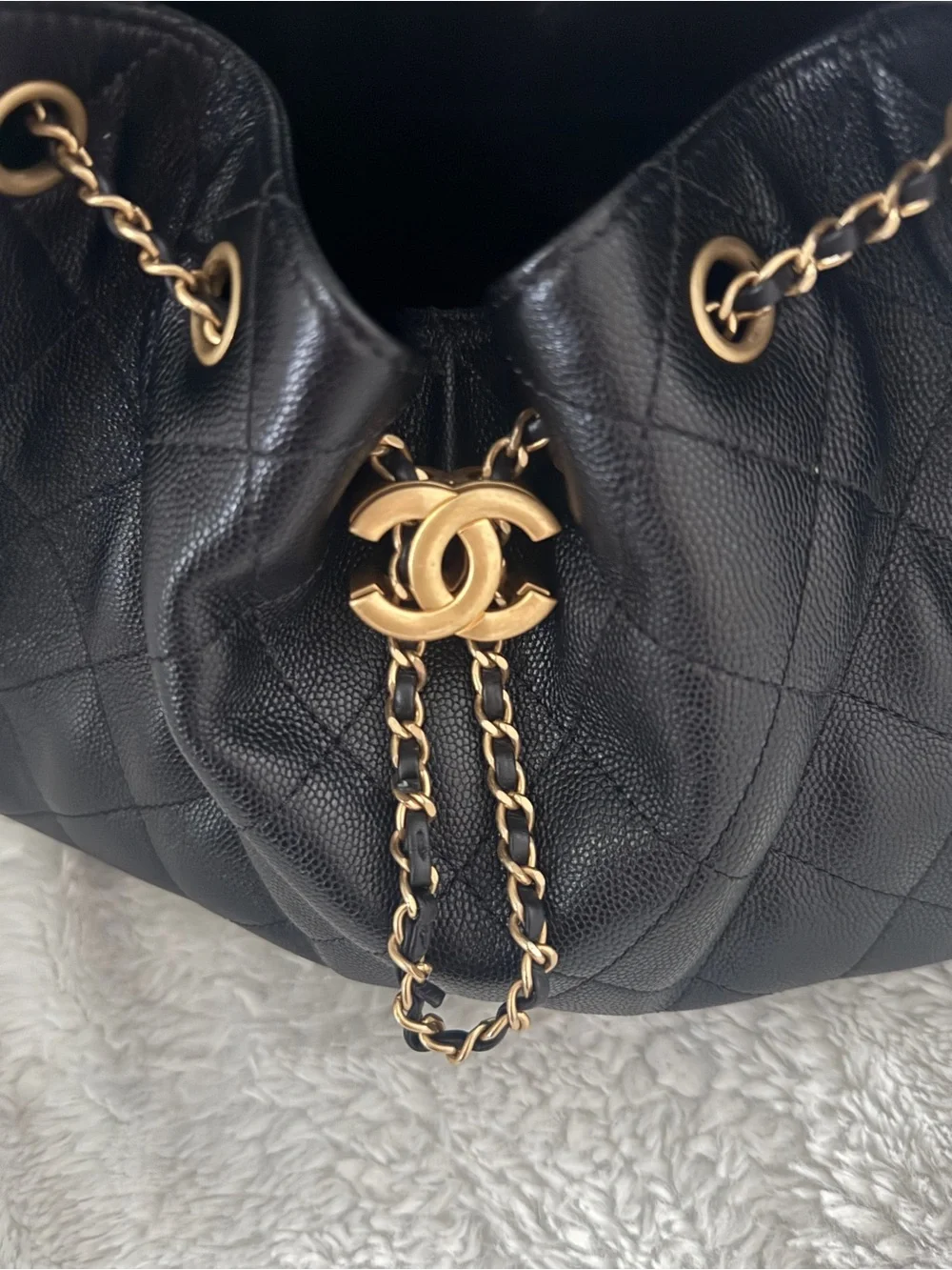 Chanel Black small 25 with GHW